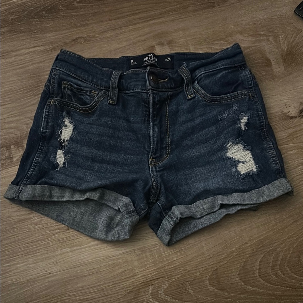 Hollister Dark Blue Jean Shorts